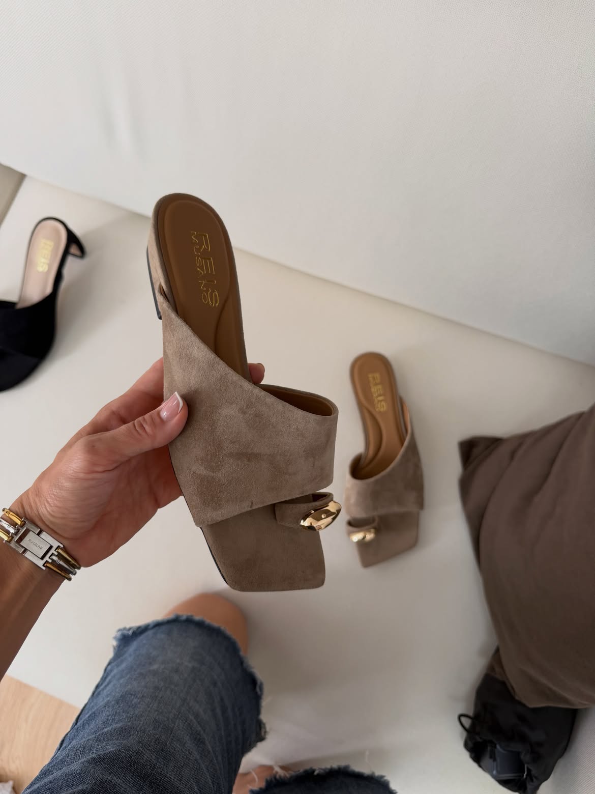 Мюли Relis Milano Golden Mocha — фото 3