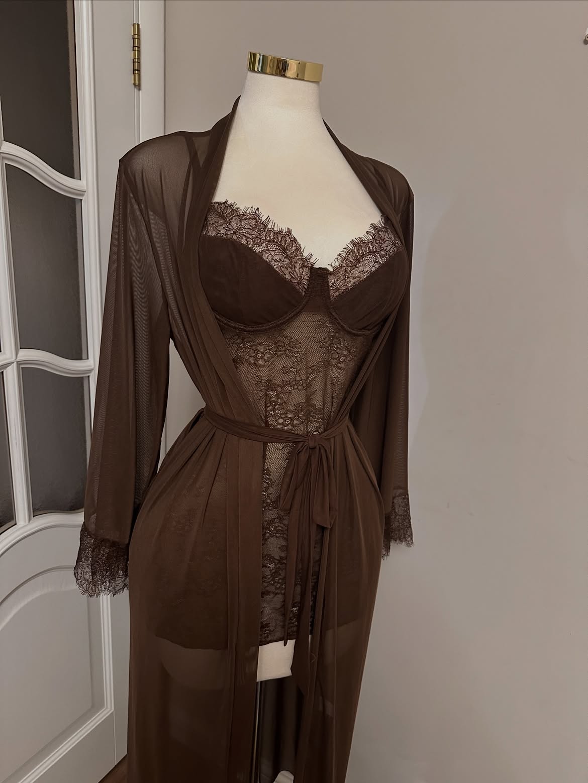 Комплект белья Chocolate Lace — Шоколадное кружево — фото 3