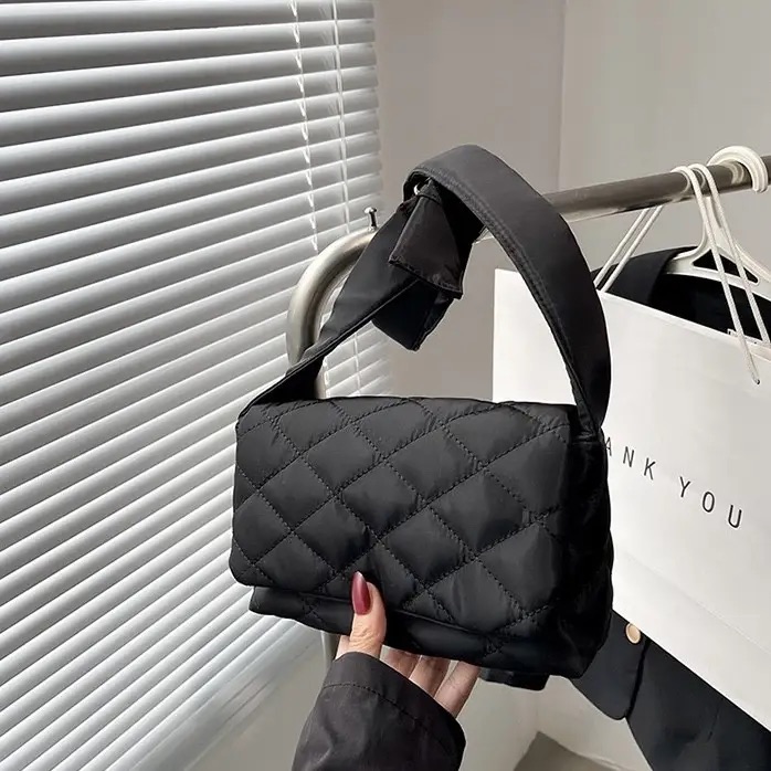 Сумка Puffer Shoulder — Чёрное облако — фото 4