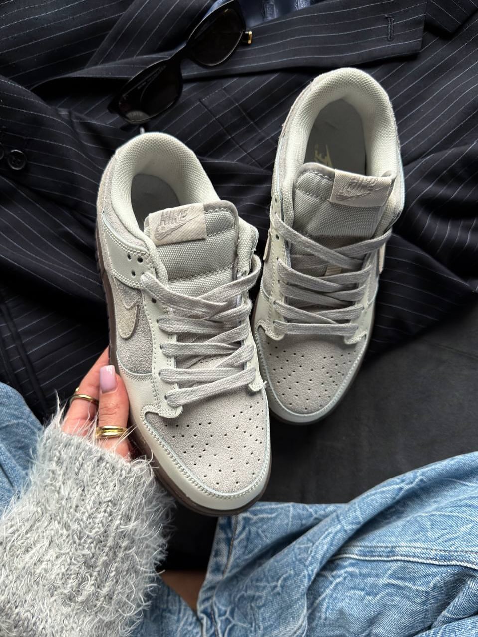 Кроссовки Nike Dunk Low — Grey Street — фото 2