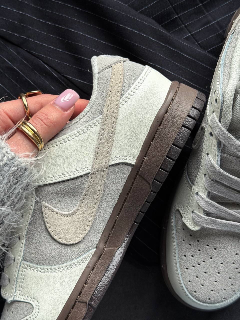 Кроссовки Nike Dunk Low — Grey Street — фото 3