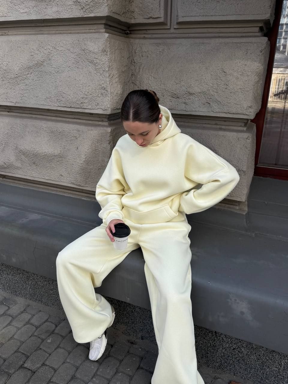 Тёплый флисовый костюм oversize с худи — Cloud Fleece — фото 2